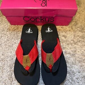 Corkys Yummie Red Slip-On Sandals